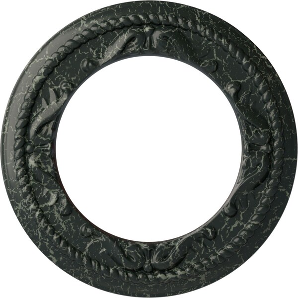 Ekena Millwork Roped Medway Medallion (Canopies up to 7 1/2"), 12 1/4"OD x 7 1/2"ID x 7/8"P, Painted Turtle Crackle CM12MEPTC - main